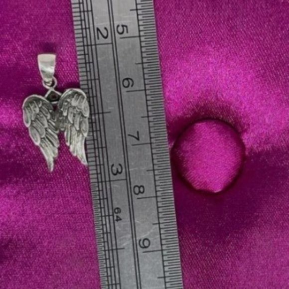"Angel Wings" Pendant 925 Sterling Silver - Picture 3 of 5